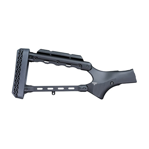 Der Henry Lever Supreme Tactical Stock bietet eine perfekte Ergonomie, unterstützt moderne "thumb-over" Techniken und ermöglicht vielseitige Optik- und Zubehörmontage.